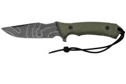 ANV Knives M311 SPELTER DLC Topo Elmax, Olive Micarta Handle, Black Kydex Sheath, Cuchillo De Supervivencia