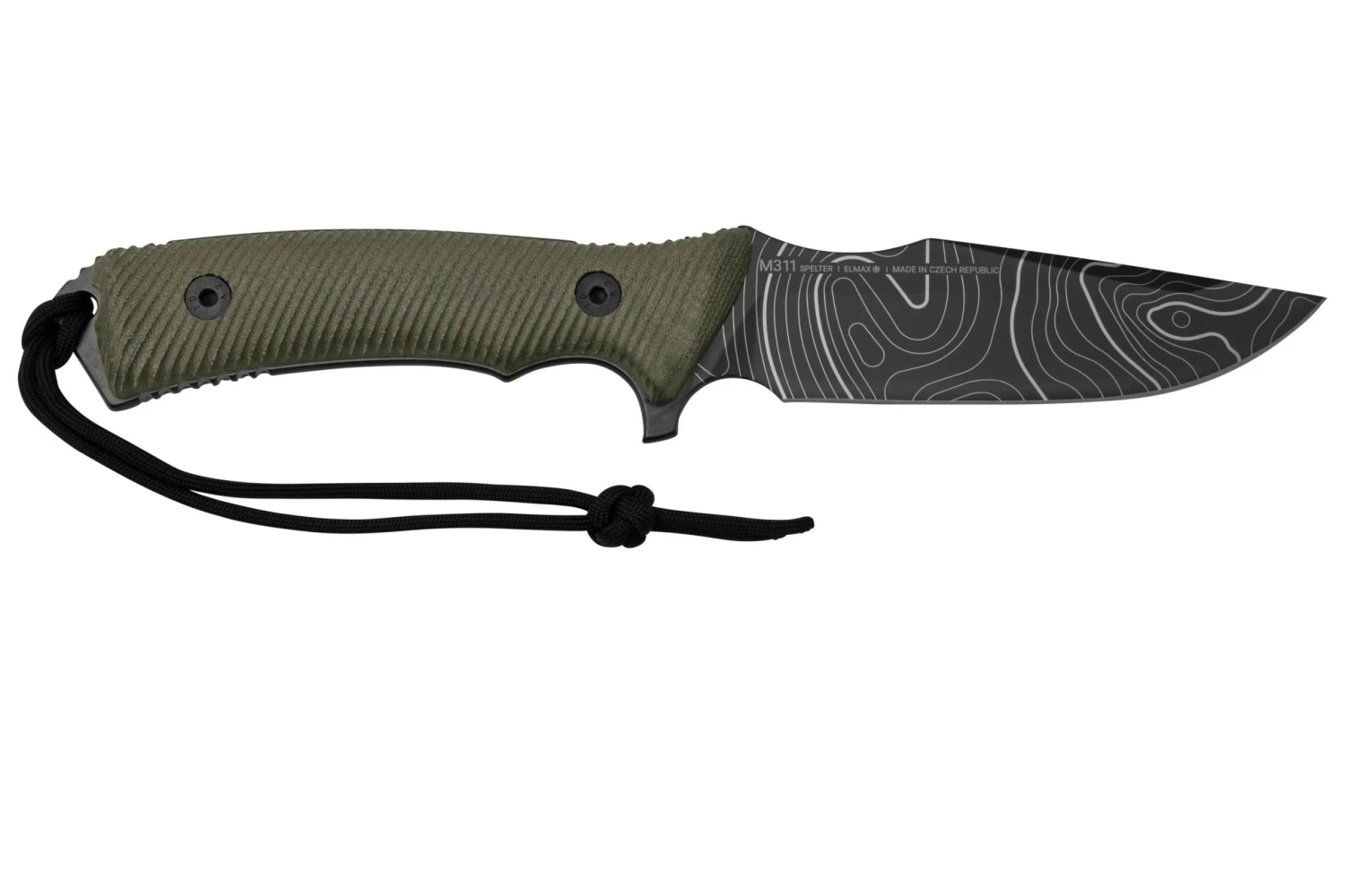 ANV Knives M311 SPELTER DLC Topo Elmax, Olive Micarta Handle, Black Kydex Sheath, Cuchillo De Supervivencia 2 ANV Knives M311 SPELTER DLC Topo Elmax, Olive Micarta Handle, Black Kydex Sheath, Cuchillo De Supervivencia - Imagen 2