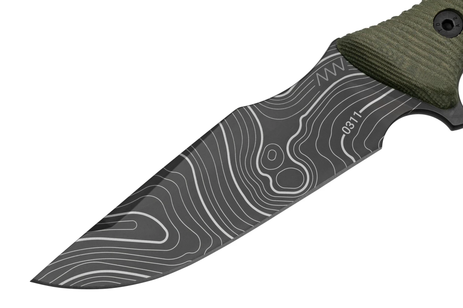 ANV Knives M311 SPELTER DLC Topo Elmax, Olive Micarta Handle, Black Kydex Sheath, Cuchillo De Supervivencia 3 ANV Knives M311 SPELTER DLC Topo Elmax, Olive Micarta Handle, Black Kydex Sheath, Cuchillo De Supervivencia - Imagen 3