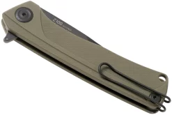 ANV Z100 Sleipner, Linerlock, G10, DLC, Olive, ANVZ100-024 Navaja -Tienda De Cuchillos ANVZ100 024 04 anv knives scaled