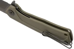 ANV Z100 Sleipner, Linerlock, G10, DLC, Olive, ANVZ100-024 Navaja -Tienda De Cuchillos ANVZ100 024 05 anv knives scaled