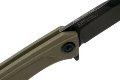 ANV Z100 Sleipner, Linerlock, G10, DLC, Olive, ANVZ100-024 Navaja -Tienda De Cuchillos ANVZ100 024 06 anv knives scaled