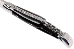Laguiole En Aubrac 12cm Navaja Con Sacacorcho, De Cuerno De Búfalo L0312BUI-FSI1 -Tienda De Cuchillos AUL0312BUI FSI1 07 laguiole en aubrac aul0312bui fsi1 07