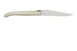 Laguiole En Aubrac Le Perlé 12 Cm L0512OS6J3 Full Handle Hueso Blanco -Tienda De Cuchillos AUL0512OS6J3 02 laguioleaubrac scaled