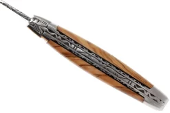Laguiole En Aubrac 12cm Double Plates, Olive Burl Limado A Mano, L0712LLI-FSJ1 -Tienda De Cuchillos AUL0712LLI FSJ1 06 laguiole en aubrac aul0712lli fsj1 06