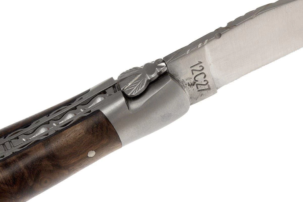 Laguiole En Aubrac 12cm Double Plates, Walnut Burl Limado A Mano, L0712LYI-FSB1 4 Laguiole En Aubrac 12cm Double Plates, Walnut Burl Limado A Mano, L0712LYI-FSB1 - Imagen 4