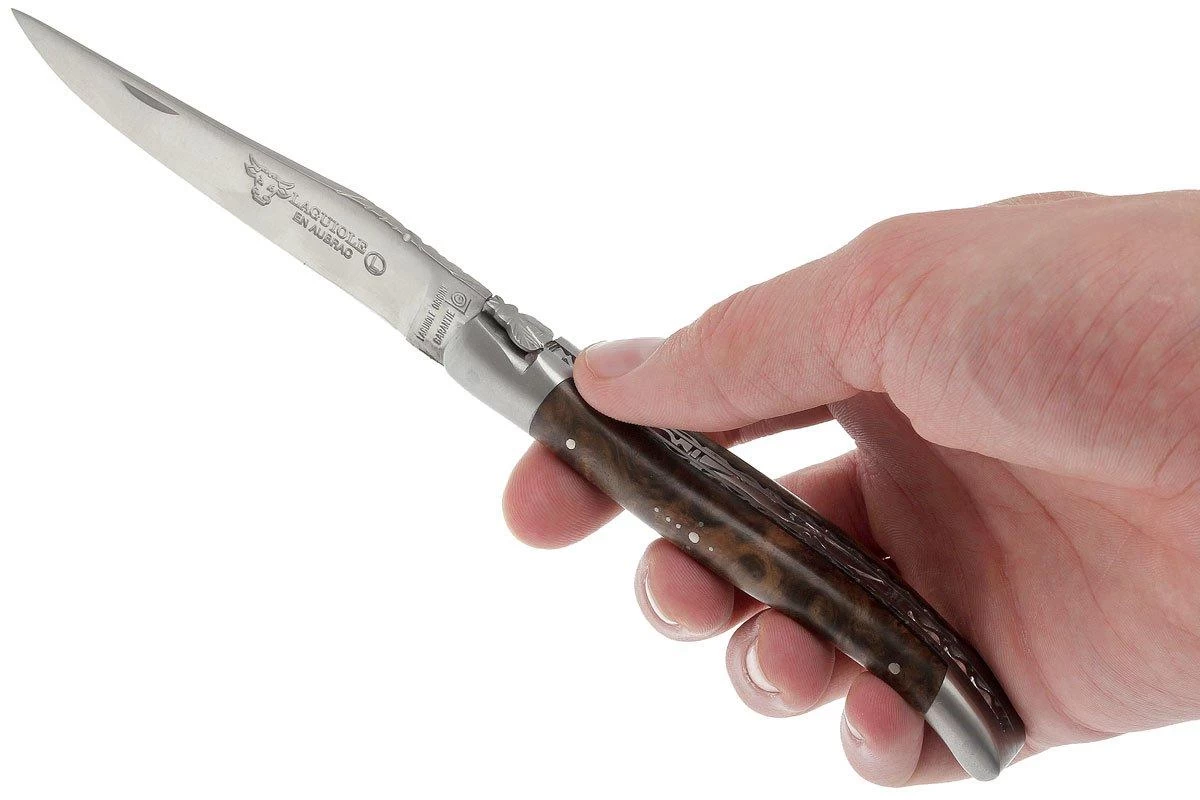 Laguiole En Aubrac 12cm Double Plates, Walnut Burl Limado A Mano, L0712LYI-FSB1 7 Laguiole En Aubrac 12cm Double Plates, Walnut Burl Limado A Mano, L0712LYI-FSB1 - Imagen 7