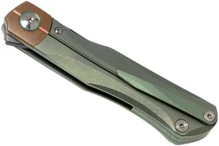 Bestech Thyra BT2106E Green Stonewashed Titanium, Copper Bolster, Two Tone Black Navaja, Diseño Kombou -Tienda De Cuchillos BHBT2106E 04 bestech scaled