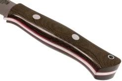 Bark River Aurora LT A2, Green Canvas Micarta, Red Liners -Tienda De Cuchillos BRK06 113GRCRL 04 bark river brk06 113grcrl 04