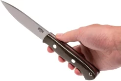 Bark River Aurora LT A2, Green Canvas Micarta, Red Liners -Tienda De Cuchillos BRK06 113GRCRL 06 bark river brk06 113grcrl 06