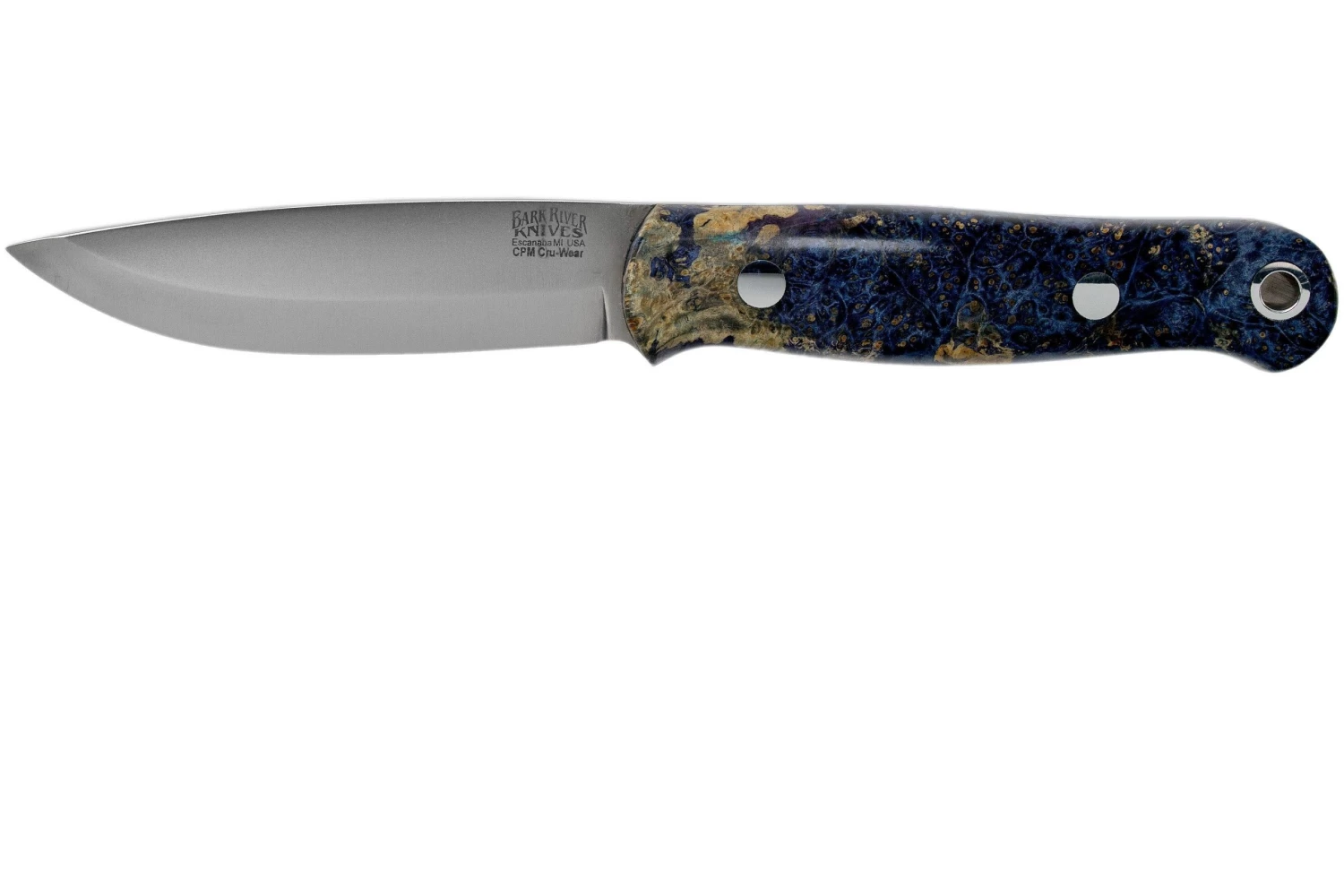 Bark River Bushcrafter CPM CruWear, Deep Blue & Natural Maple Burl, Cuchillo Bushcraft 1 Bark River Bushcrafter CPM CruWear, Deep Blue & Natural Maple Burl, Cuchillo Bushcraft
