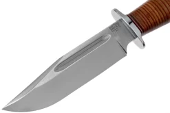 Bark River Teddy A2 Stacked Leather, Double Quillion Cuchillo De Exterior -Tienda De Cuchillos BRK08 114SLDQ 03 bark river knives scaled