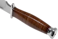 Bark River Teddy A2 Stacked Leather, Double Quillion Cuchillo De Exterior -Tienda De Cuchillos BRK08 114SLDQ 04 bark river knives scaled