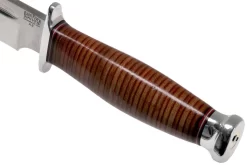 Bark River Teddy A2 Stacked Leather, Double Quillion Cuchillo De Exterior -Tienda De Cuchillos BRK08 114SLDQ 05 bark river knives scaled