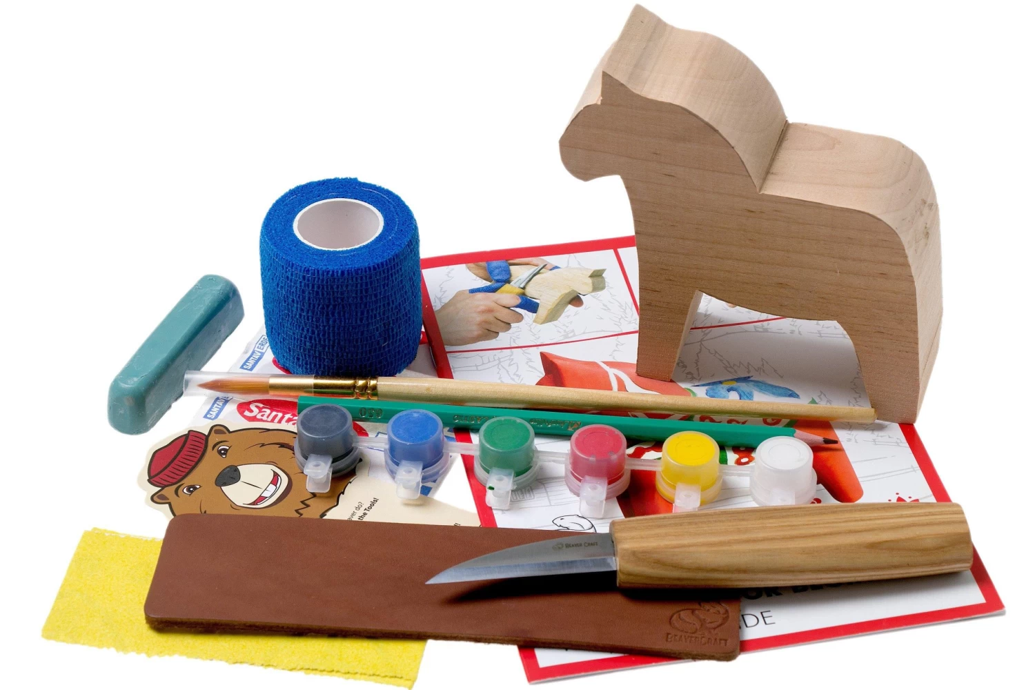 BeaverCraft Dala Horse Carving Hobby Kit DIY02, Set De Tallado De Madera 1 BeaverCraft Dala Horse Carving Hobby Kit DIY02, Set De Tallado De Madera