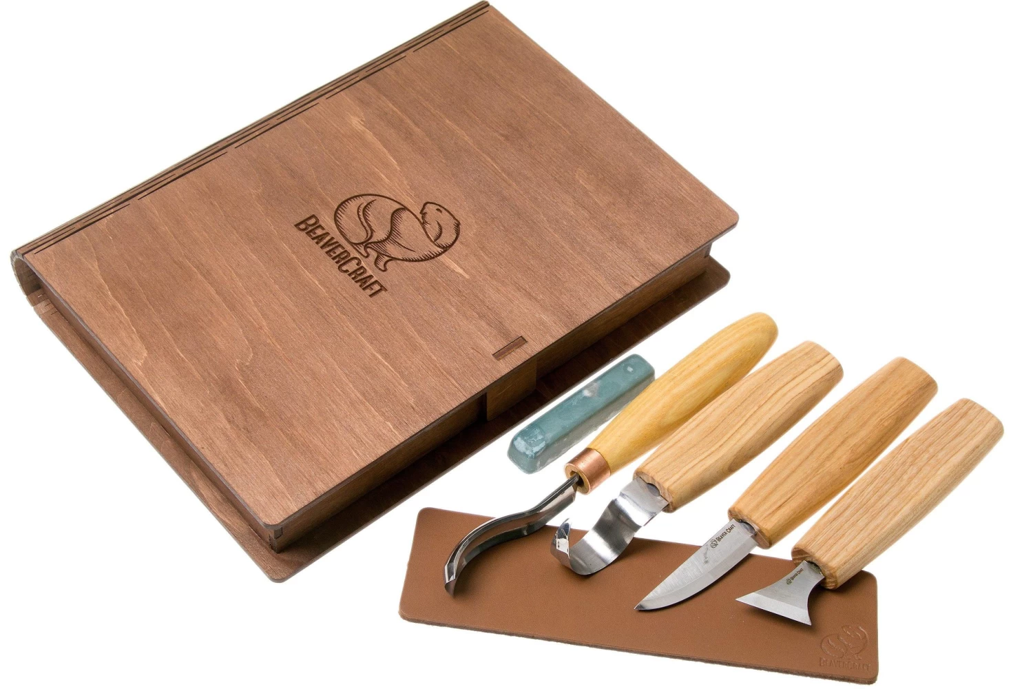 BeaverCraft Spoon Carving Set De 4 S19 Libro, Juego De Tallado De Madera Con Libro De Almacenamiento De Madera 1 BeaverCraft Spoon Carving Set De 4 S19 Libro, Juego De Tallado De Madera Con Libro De Almacenamiento De Madera