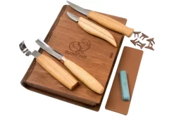 BeaverCraft Professional Spoon And Kuksa Carving Set S43 Libro, Juego De Tallado De Madera Con Libro De Almacenamiento De Madera