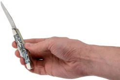 Case Medium Stockman White & Black Carbon Fiber-G10 Weave Smooth, 38923 10318 SS Navaja -Tienda De Cuchillos CE38923 05 case scaled