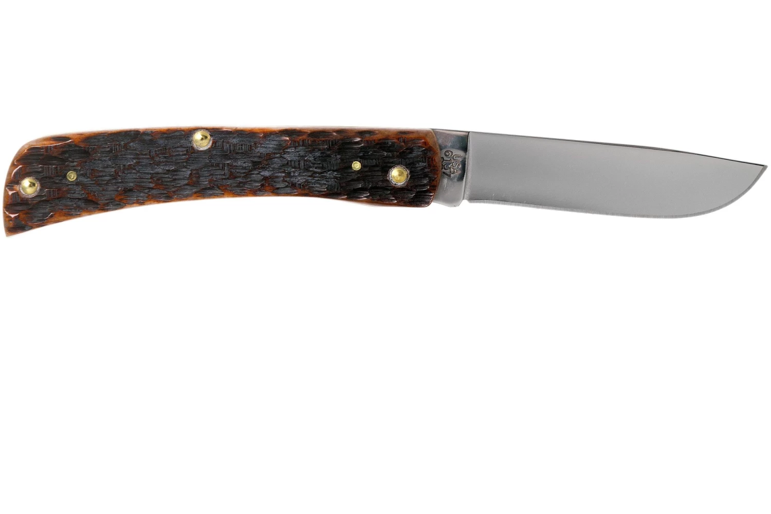 Case Sod Buster Jr Brown Bone, Peach Seed Jig, 42653, 6137 SS Navaja 2 Case Sod Buster Jr Brown Bone, Peach Seed Jig, 42653, 6137 SS Navaja - Imagen 2