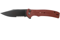 Civivi Cogent C20038E-2 Blackwashed Serrated Edge, Burgundy G10 Navaja