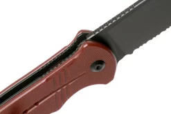 Civivi Cogent C20038E-2 Blackwashed Serrated Edge, Burgundy G10 Navaja -Tienda De Cuchillos CIC20038E 2 06 civivi scaled