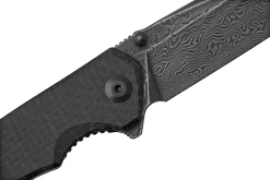 Civivi Brazen C2023DS-1 Damascus Droppoint, Black Coarse Micarta Navaja -Tienda De Cuchillos CIC2023DS 1 05 civivi scaled