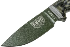 ESEE Model 3 OD Green Blade 3D OD Green-Black G10 Cuchillo De Supervivencia 3PMOD-003 Funda Negra + Clip Para Cinturón -Tienda De Cuchillos EE 3PMOD 003 03 esee knives scaled