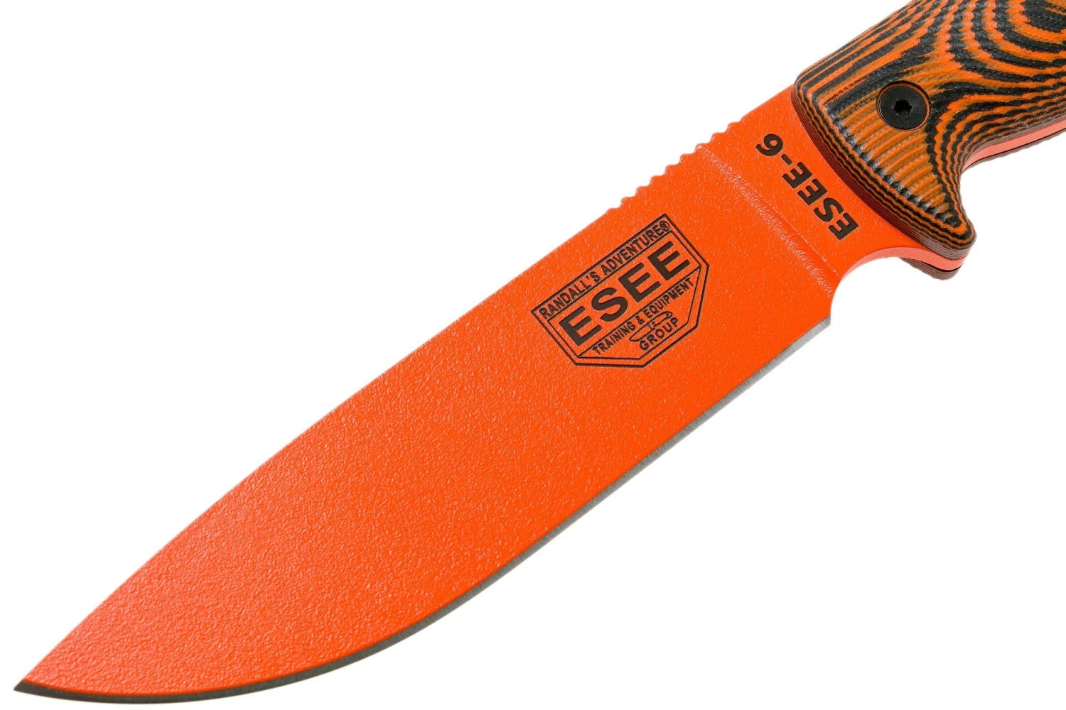 ESEE Model 6 Orange Blade 3D Neon Orange-Black G10 Cuchillo De Supervivencia 6POR-006 Funda Negra + Clip Plate 3 ESEE Model 6 Orange Blade 3D Neon Orange-Black G10 Cuchillo De Supervivencia 6POR-006 Funda Negra + Clip Plate - Imagen 3