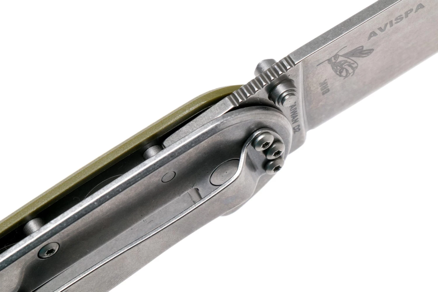 ESEE Avispa Navaja, Stonewashed D2 Blade, OD Green Handle BRK1302OD 6 ESEE Avispa Navaja, Stonewashed D2 Blade, OD Green Handle BRK1302OD - Imagen 6