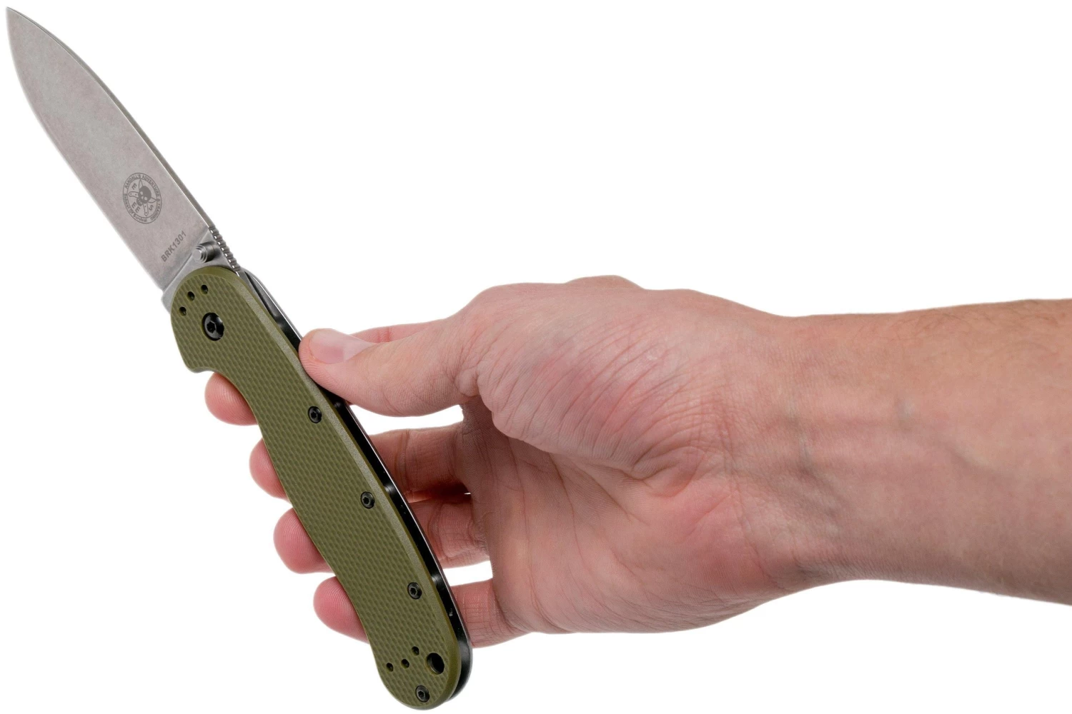 ESEE Avispa Navaja, Stonewashed D2 Blade, OD Green Handle BRK1302OD 8 ESEE Avispa Navaja, Stonewashed D2 Blade, OD Green Handle BRK1302OD - Imagen 8