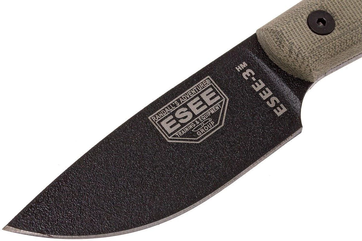 ESEE Model 3HM Cuchillo Bushcraft Modified Handle, Funda De Cuero 3 ESEE Model 3HM Cuchillo Bushcraft Modified Handle, Funda De Cuero - Imagen 3