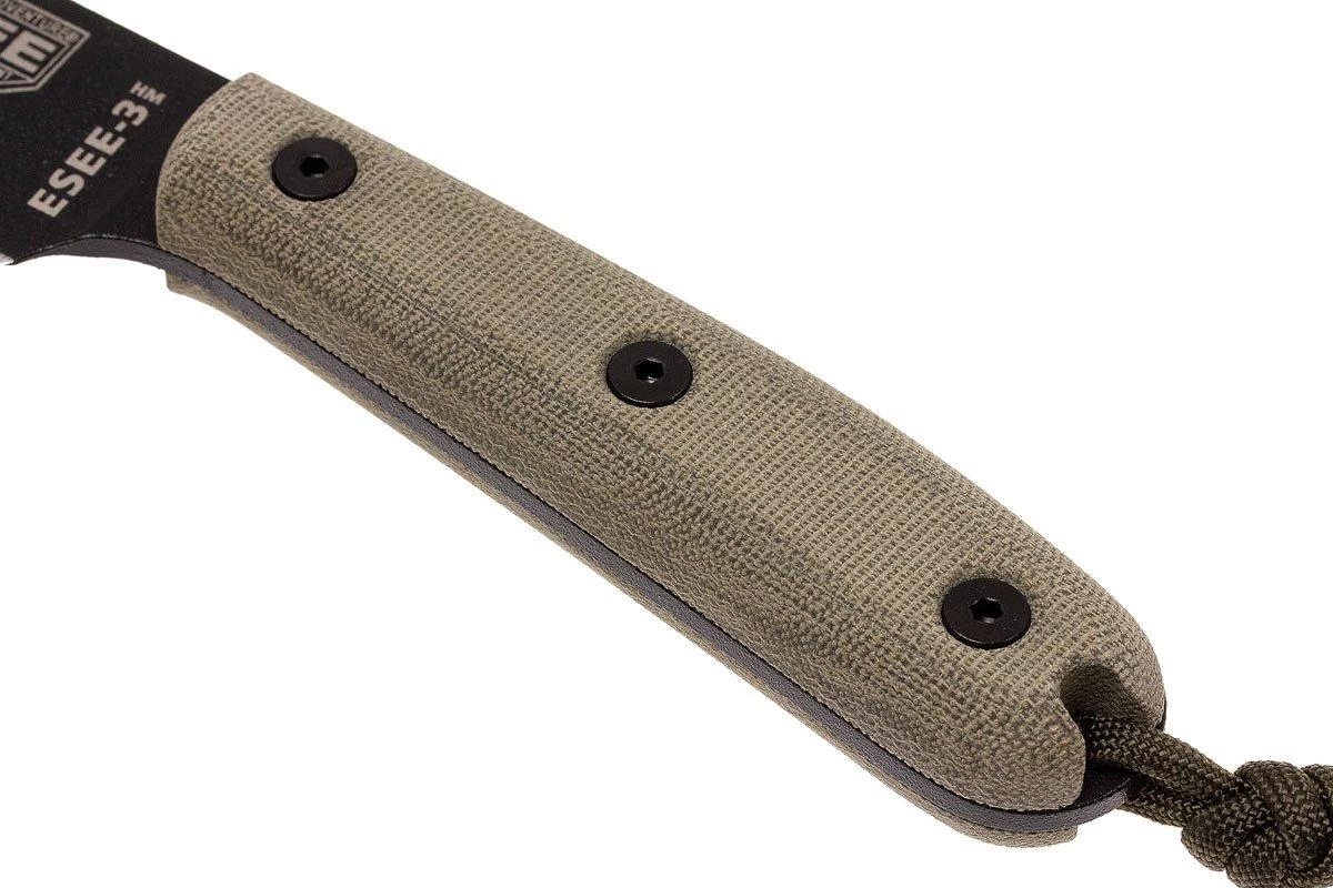 ESEE Model 3HM Cuchillo Bushcraft Modified Handle, Funda De Cuero 4 ESEE Model 3HM Cuchillo Bushcraft Modified Handle, Funda De Cuero - Imagen 4
