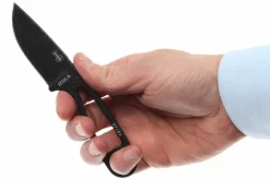 ESEE Izula Black IZULA-B Cuchillo De Cuello Con Funda Negra + Clip De Cinturón -Tienda De Cuchillos EE IZULA B 06 esee knives izula black ee izula b d4