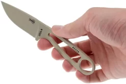 ESEE Izula Desert Tan IZULA-DT Cuchillo De Cuello Con Funda Negra + Clip De Cinturón -Tienda De Cuchillos EE IZULA DT 03 esee knives ee izula dt 03