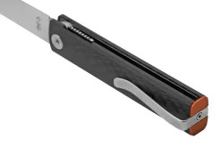 Fox Knives Chnops, FX-543 CFO, Carbonfiber, Orange Hardware, Black M390 Navaja, Diseño Riccardo Gobbato -Tienda De Cuchillos FOFX 543CFO 04 foxknives scaled