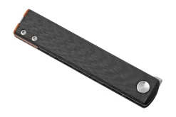 Fox Knives Chnops, FX-543 CFO, Carbonfiber, Orange Hardware, Black M390 Navaja, Diseño Riccardo Gobbato -Tienda De Cuchillos FOFX 543CFO 06 foxknives scaled