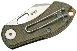 GiantMouse ACE Nibbler Green Canvas Micarta, 20CV Navaja, Diseño Ansø En Voxnaes -Tienda De Cuchillos GMNIBBLER GREEN C 04 giantmouse scaled