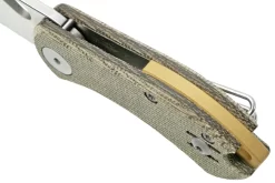 GiantMouse ACE Nibbler Green Canvas Micarta, 20CV Navaja, Diseño Ansø En Voxnaes -Tienda De Cuchillos GMNIBBLER GREEN C 05 giantmouse scaled