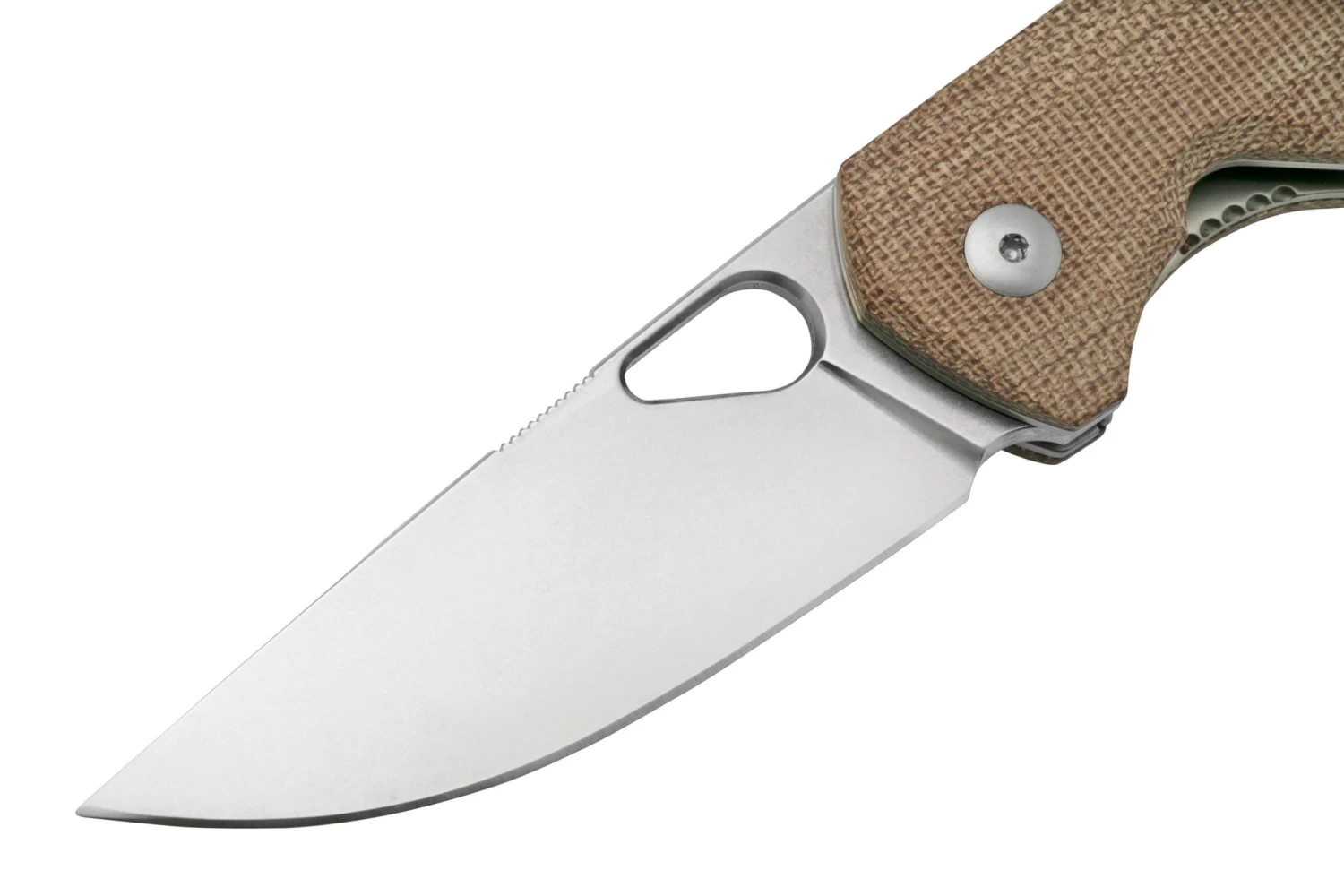 GiantMouse ACE Nimbus V2 Natural Canvas Micarta Navaja, Ansø Y Voxnaes Design 3 GiantMouse ACE Nimbus V2 Natural Canvas Micarta Navaja, Ansø Y Voxnaes Design - Imagen 3