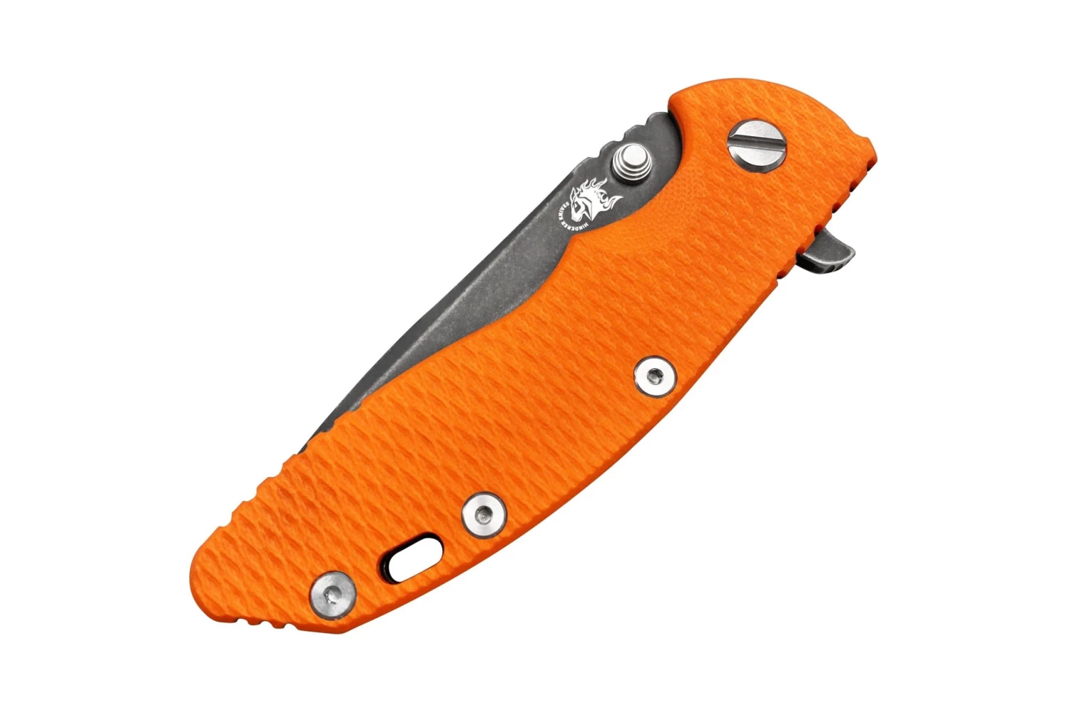 Rick Hinderer Jurassic Spearpoint 20CV Battle Black, Orange G10 Navaja 3 Rick Hinderer Jurassic Spearpoint 20CV Battle Black, Orange G10 Navaja - Imagen 3