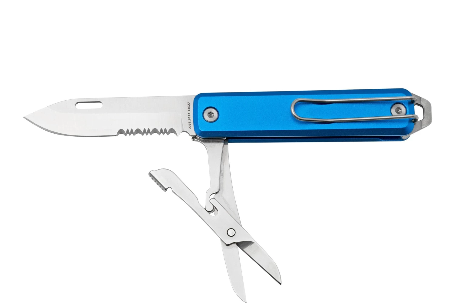 The James Brand The Ellis Scissors, Cerulean, Aluminum Serrated, Navaja 2 The James Brand The Ellis Scissors, Cerulean, Aluminum Serrated, Navaja - Imagen 2