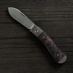 Jack Wolf K9 Jack, Red Dark Matter Fat Carbon K9-01-DMR Navaja Slipjoint