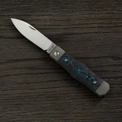 Jack Wolf Vampire Jack VAMPI-01-CCPB CamoCarbon Pacific Blue Navaja Slipjoint