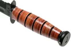 KA-BAR Short 1261 Cuchillo Fijo, Parcialmente Dentado, Funda De Cuero -Tienda De Cuchillos KA1261 04 ka bar scaled