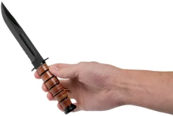 KA-BAR Short 1261 Cuchillo Fijo, Parcialmente Dentado, Funda De Cuero -Tienda De Cuchillos KA1261 06 ka bar scaled