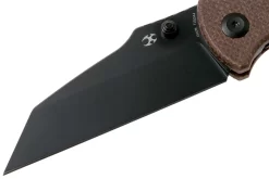 Kansept Main Street T1015A4 Black, Brown Micarta Navaja, Diseño Dirk Pinkerton -Tienda De Cuchillos KST1015A4 03 kansept knives scaled