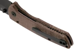 Kansept Main Street T1015A4 Black, Brown Micarta Navaja, Diseño Dirk Pinkerton -Tienda De Cuchillos KST1015A4 05 kansept knives scaled