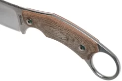 LionSteel H1 Skinner CVN Natural Canvas Micarta Cuchillo Fijo, Tommaso Rumici Design -Tienda De Cuchillos LI H1 CVN 05 lionsteel scaled