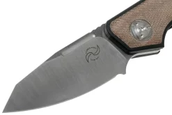 Liong Mah Traveller Sheepfoot Green Canvas Micarta Navaja -Tienda De Cuchillos LO TR SH GCM 03 liong mah scaled