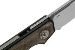 Liong Mah Traveller Sheepfoot Green Canvas Micarta Navaja -Tienda De Cuchillos LO TR SH GCM 06 liong mah scaled